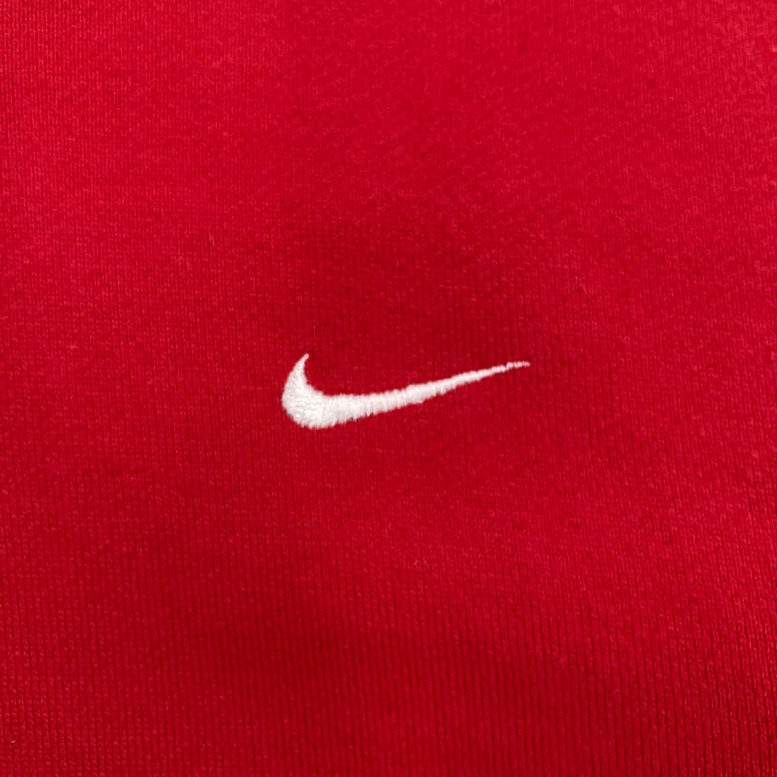 나이키 레드 컬러 스우시 스몰 로고 후드티 상품이미지2