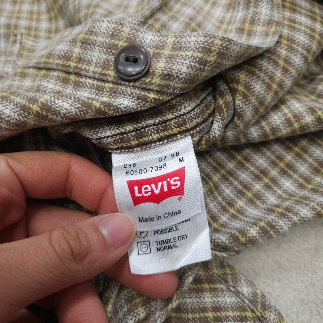 00s 리바이스 체크 셔츠 M 상품이미지5
