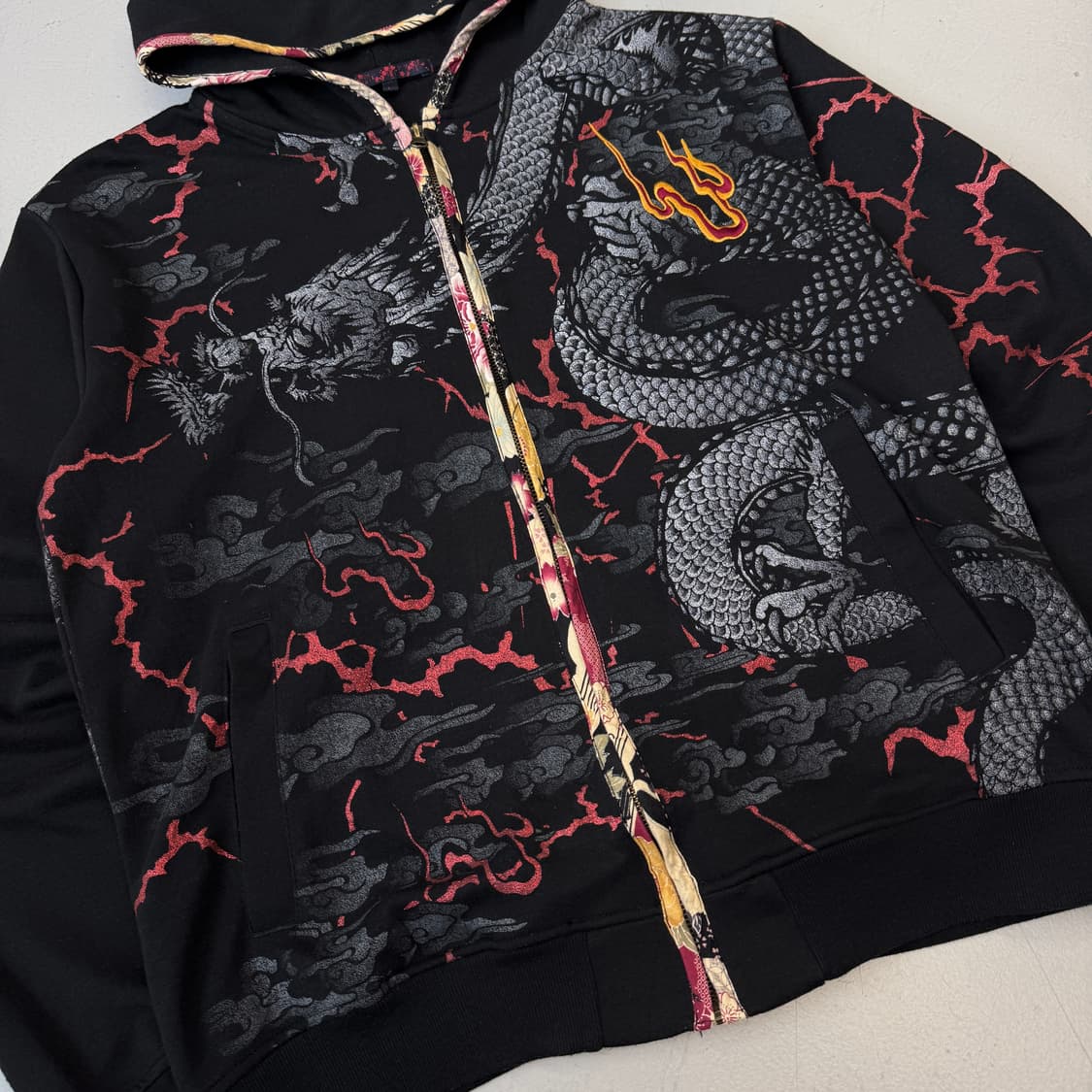 JPN 제팬 드래곤 용 오리엔탈 후드집업 상품이미지5