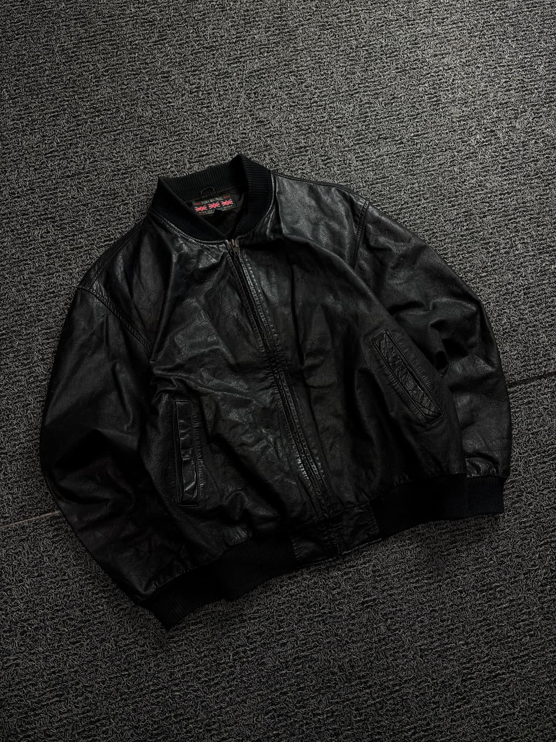 UK 헤리티지 빈티지 램스킨 블랙 레더 봄버 자켓 1623 상품이미지1