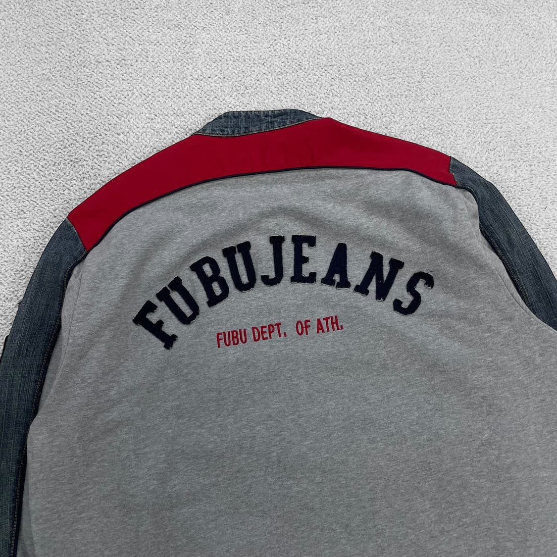 후부 Fubu USA 올드스쿨 데님 바이커 레이싱 자켓 상품이미지4