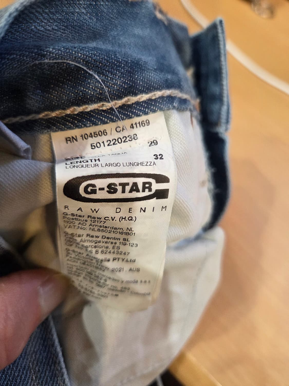 G-STAR RAW 3301 스트레이트 핏 청바지(W29/L32) 상품이미지8