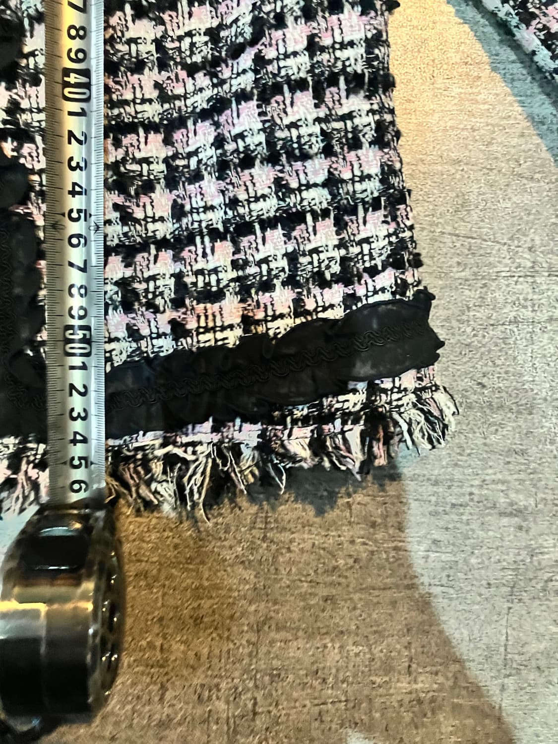 일본빈티지 Abeche 핀터깔 공주풍 복고 자가드 트위드셋업 상품이미지3