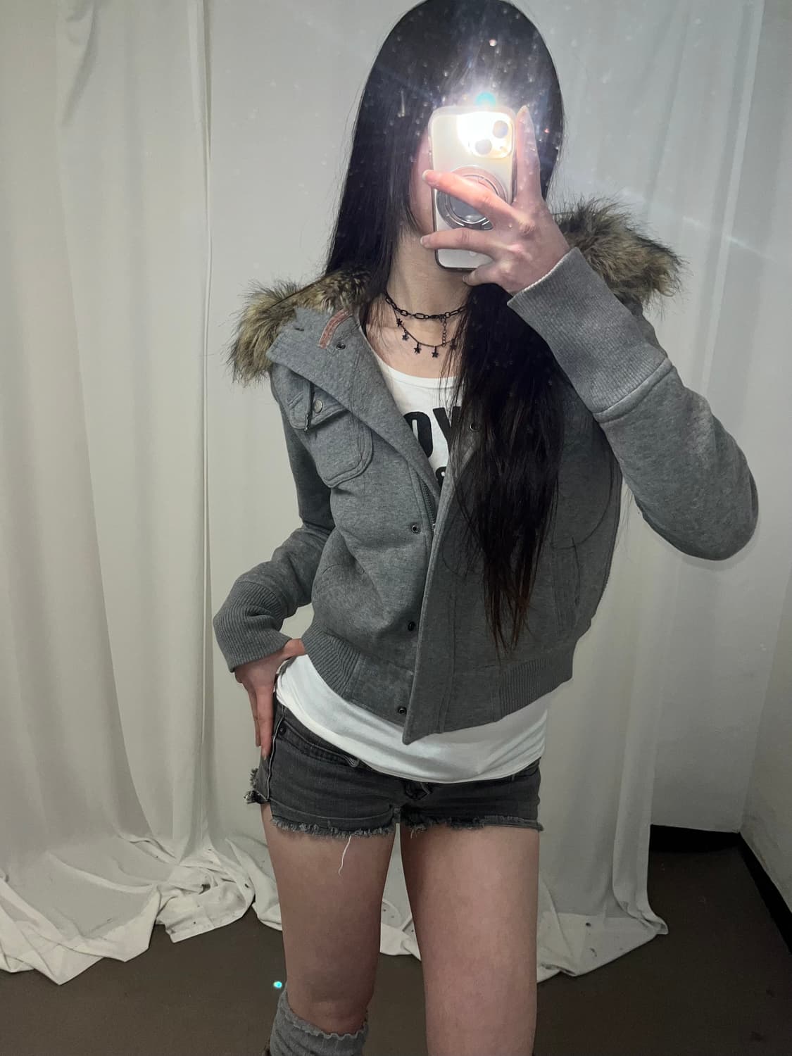 American Eagle 그레이 울프죠 후드집업 상품이미지8