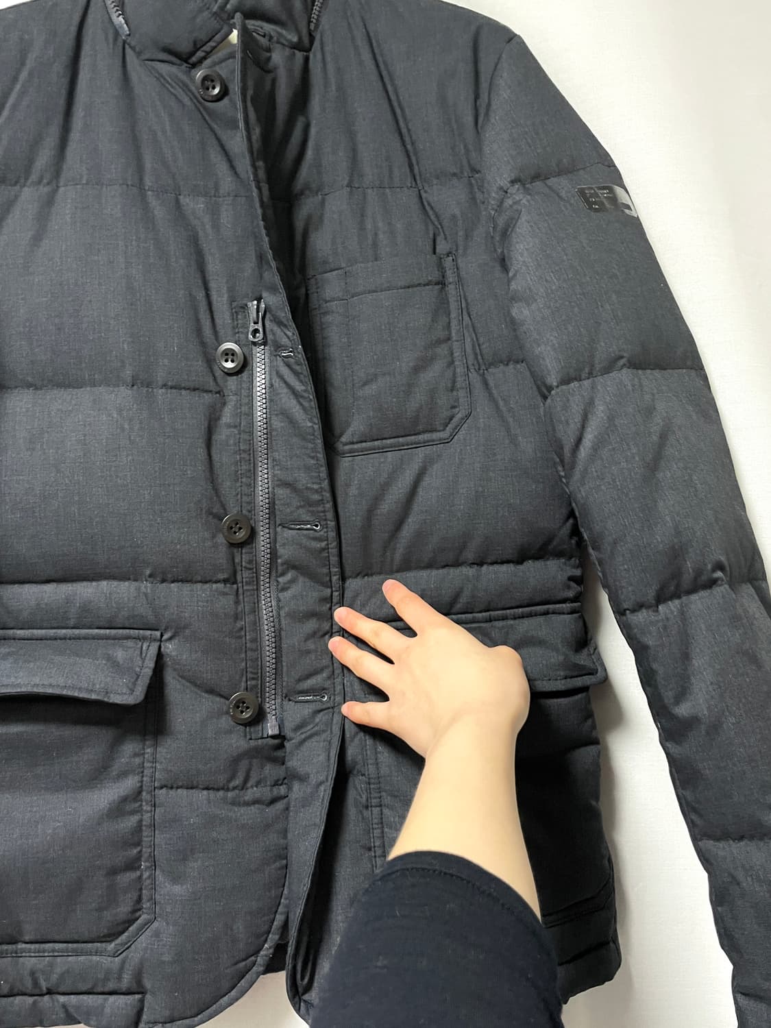 DIESEL 디젤 남성 덕다운 쓰리포켓 패디드 자켓 M _ 차콜 상품이미지8