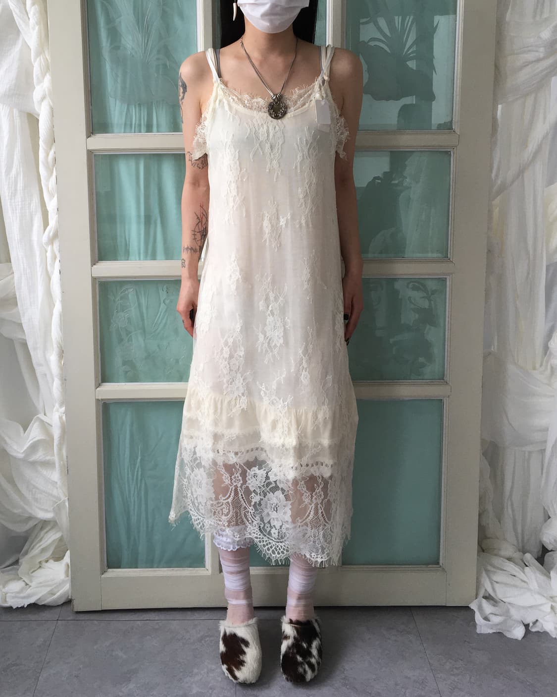 Lace see through sleeveless onepiece 상품이미지9