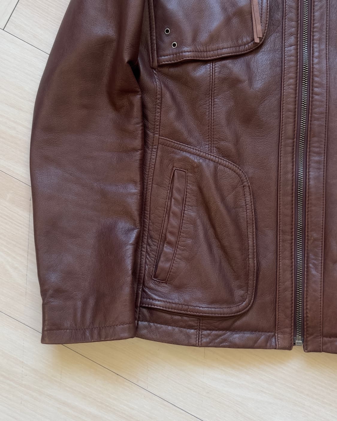 [ANDREW MARC] leather jacket (brick) 상품이미지5