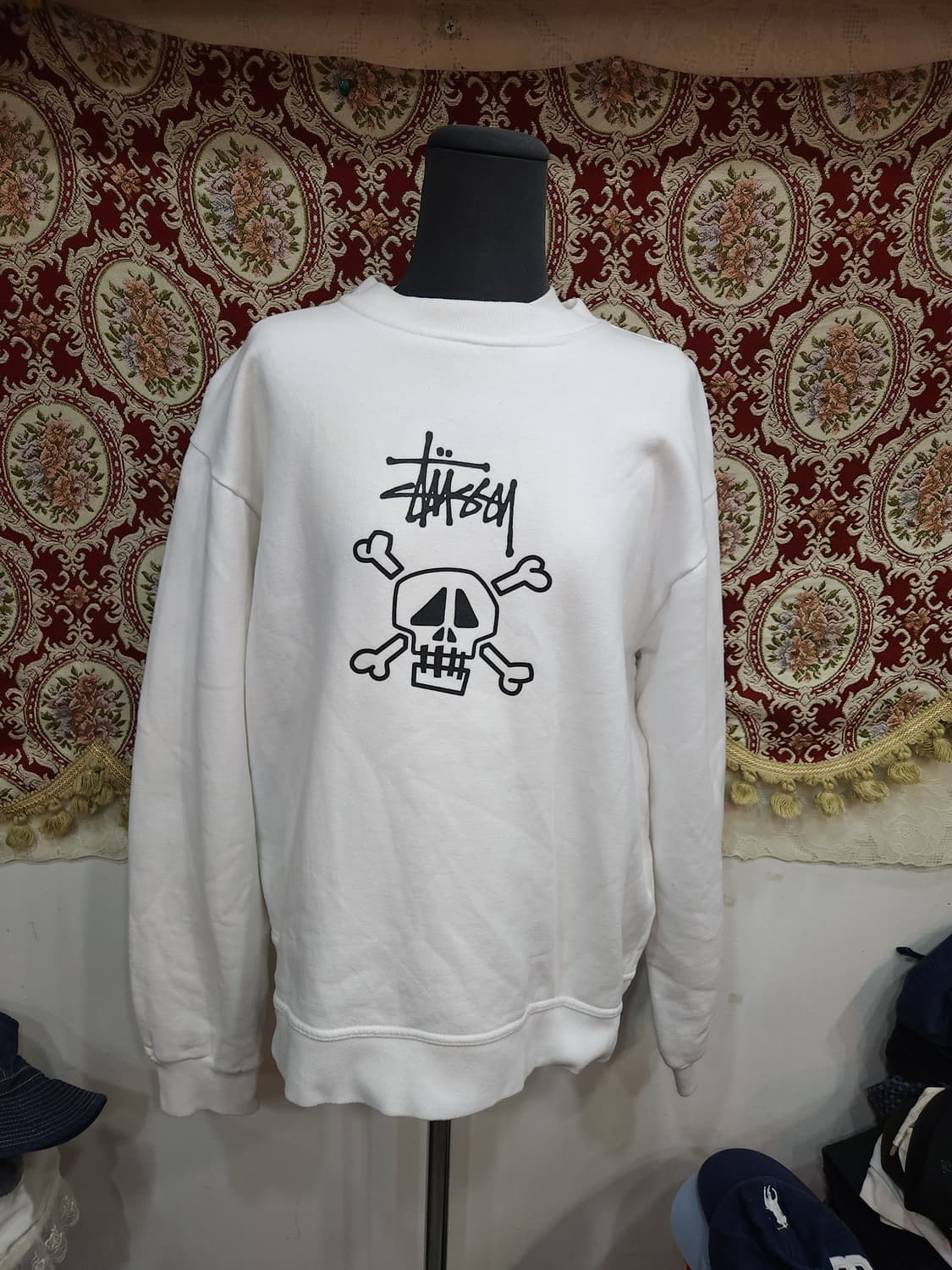 스투시 90s 빅스컬 화이트 기모 맨투맨 stussy 상품이미지1