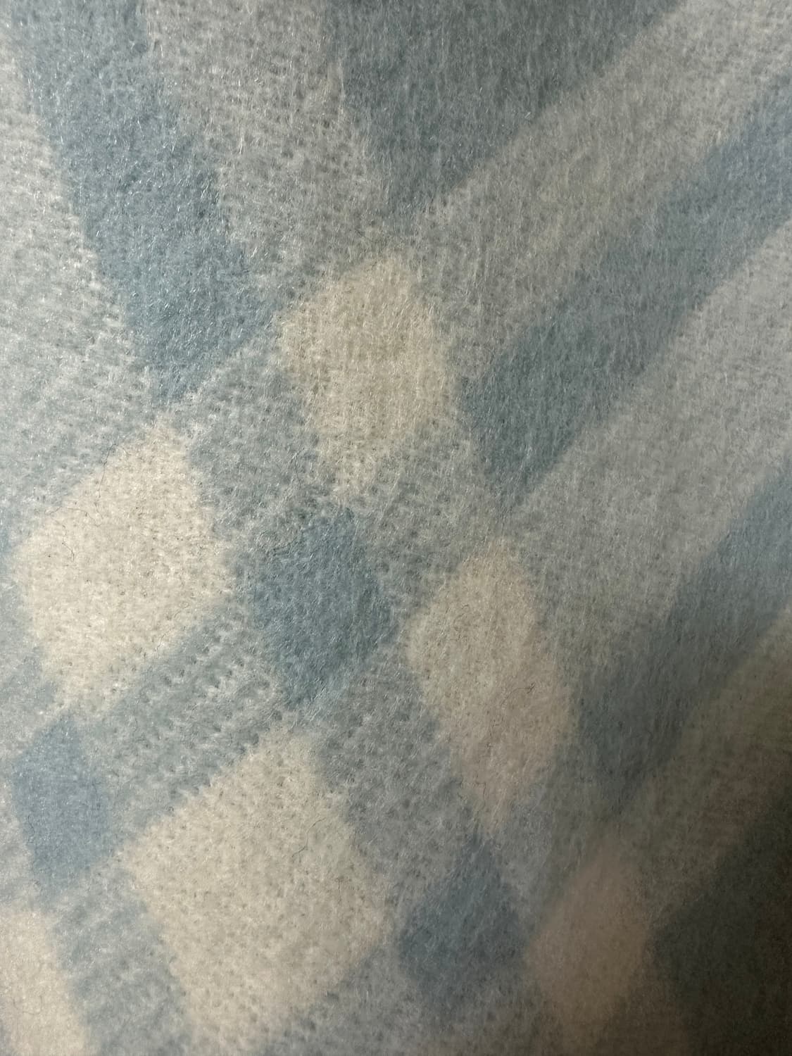 버버리 블루 체크 울 후드머플러 남여공용 상품이미지4