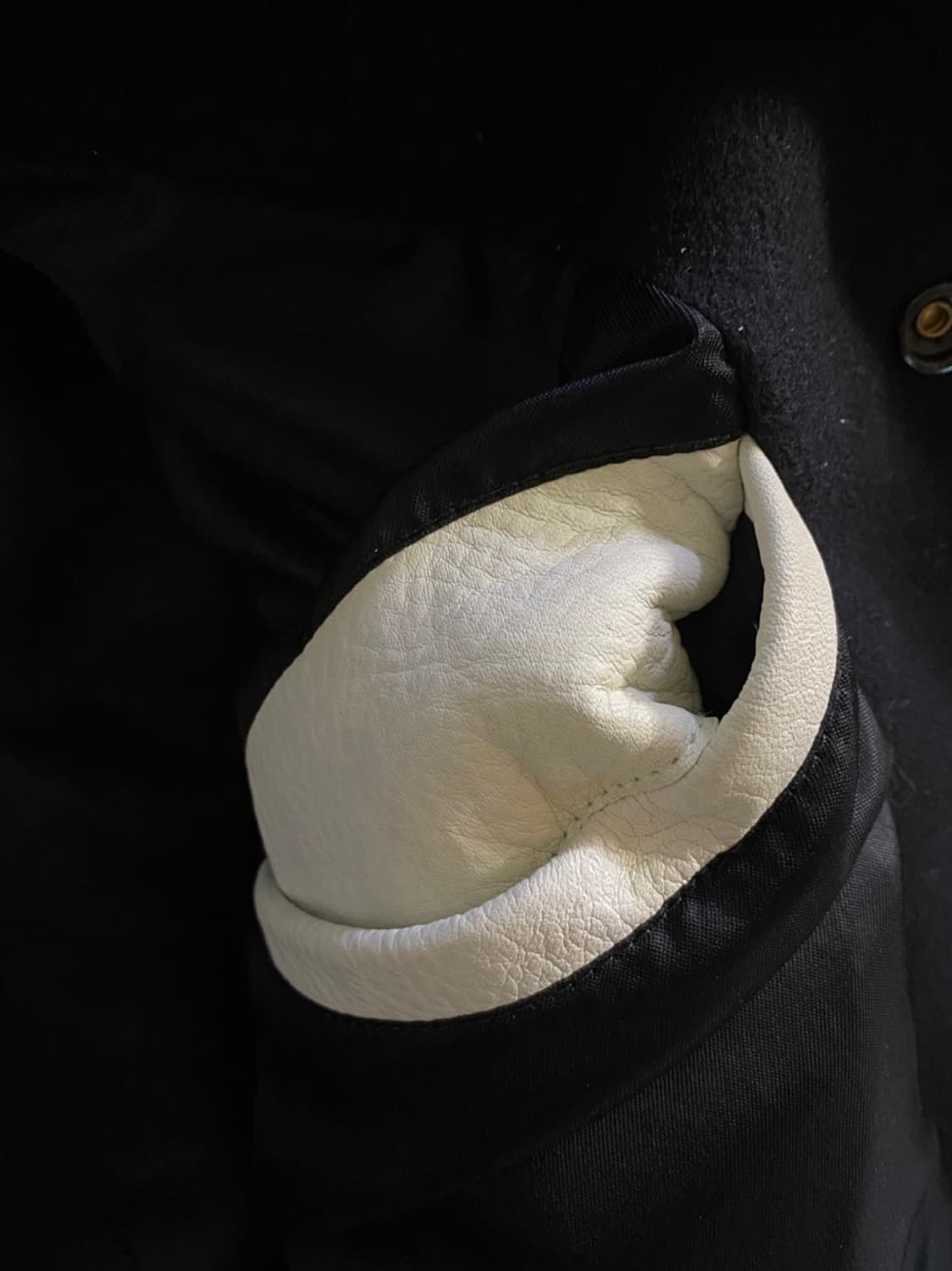 골든베어 / 테디자켓 바시티 검흰 / S (95-1 상품이미지4