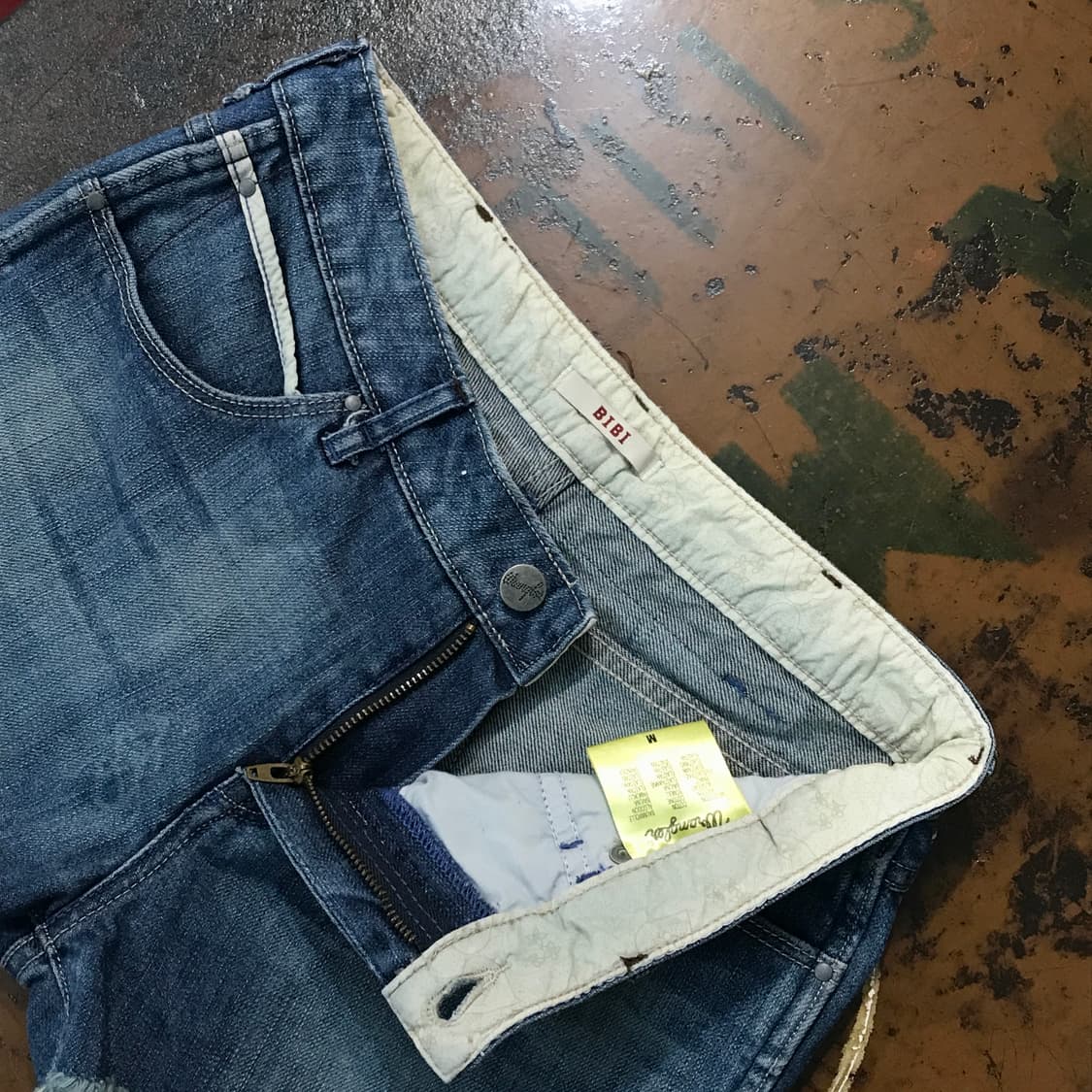 랭글러 중청 데님 핫 팬츠 미니팬츠 허리 29 사이즈 상품이미지5