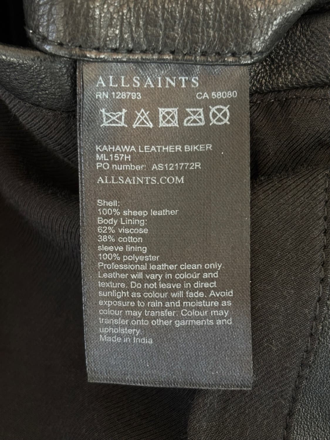 All Saints Sheepskin Riders Jacket 상품이미지7