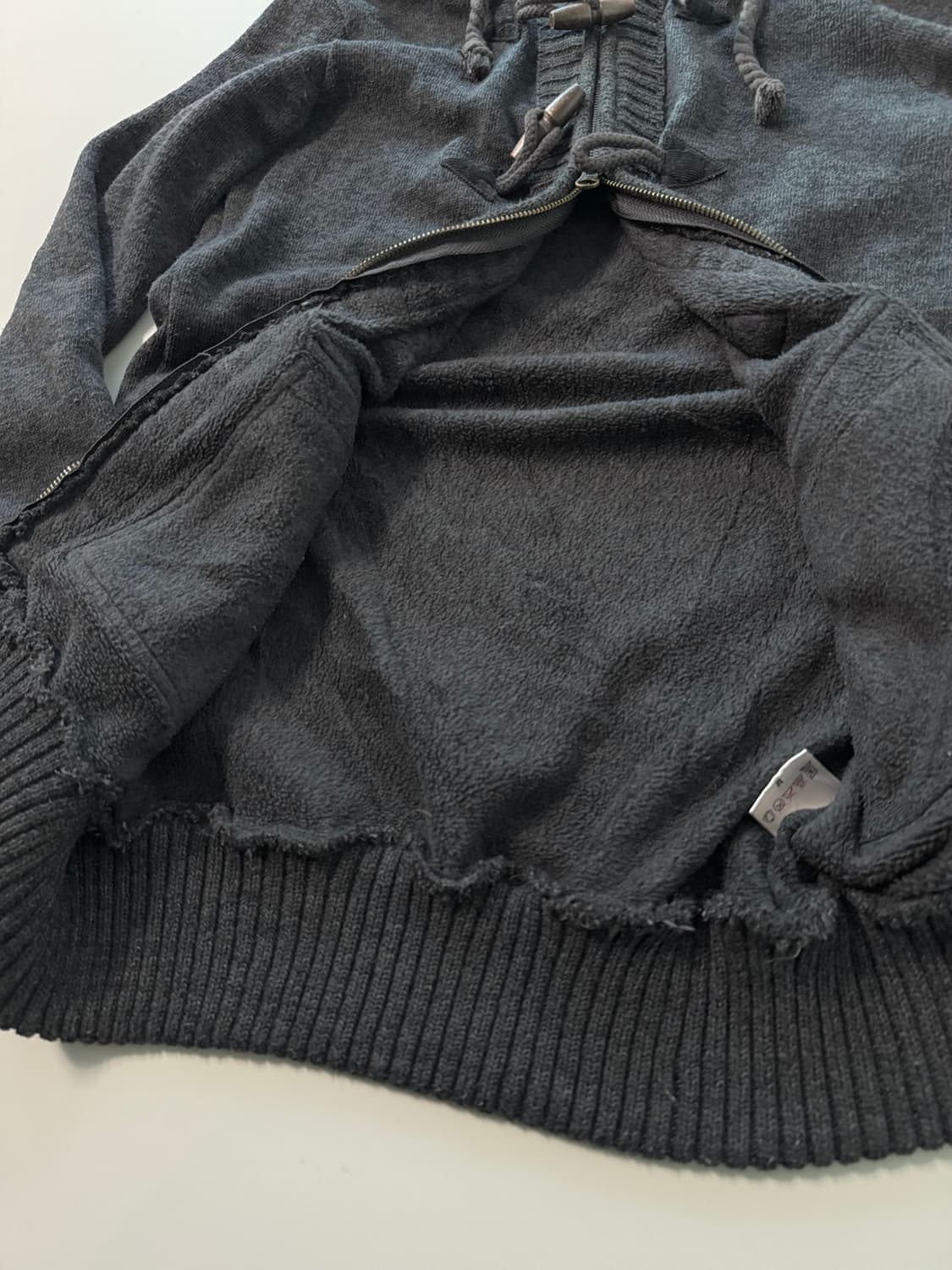 토글 버튼 니트 후디드 집업 상품이미지9