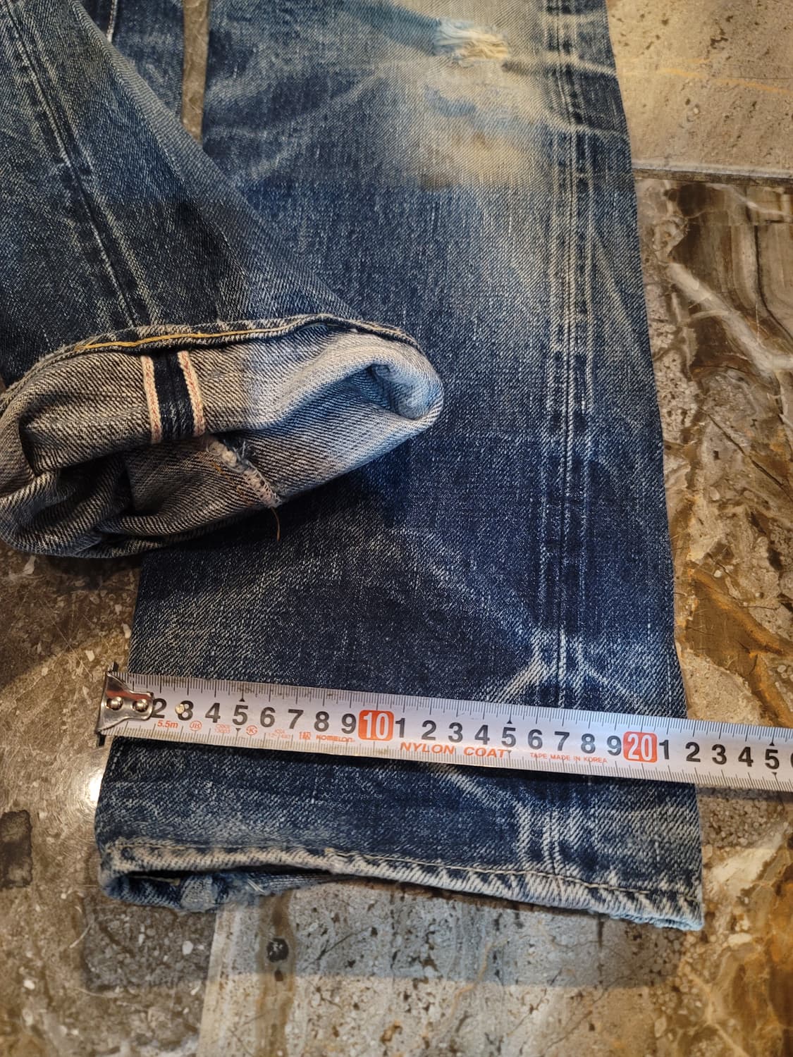 사무라이진 21oz 하드워시 셀비지 데님팬츠  상품이미지8