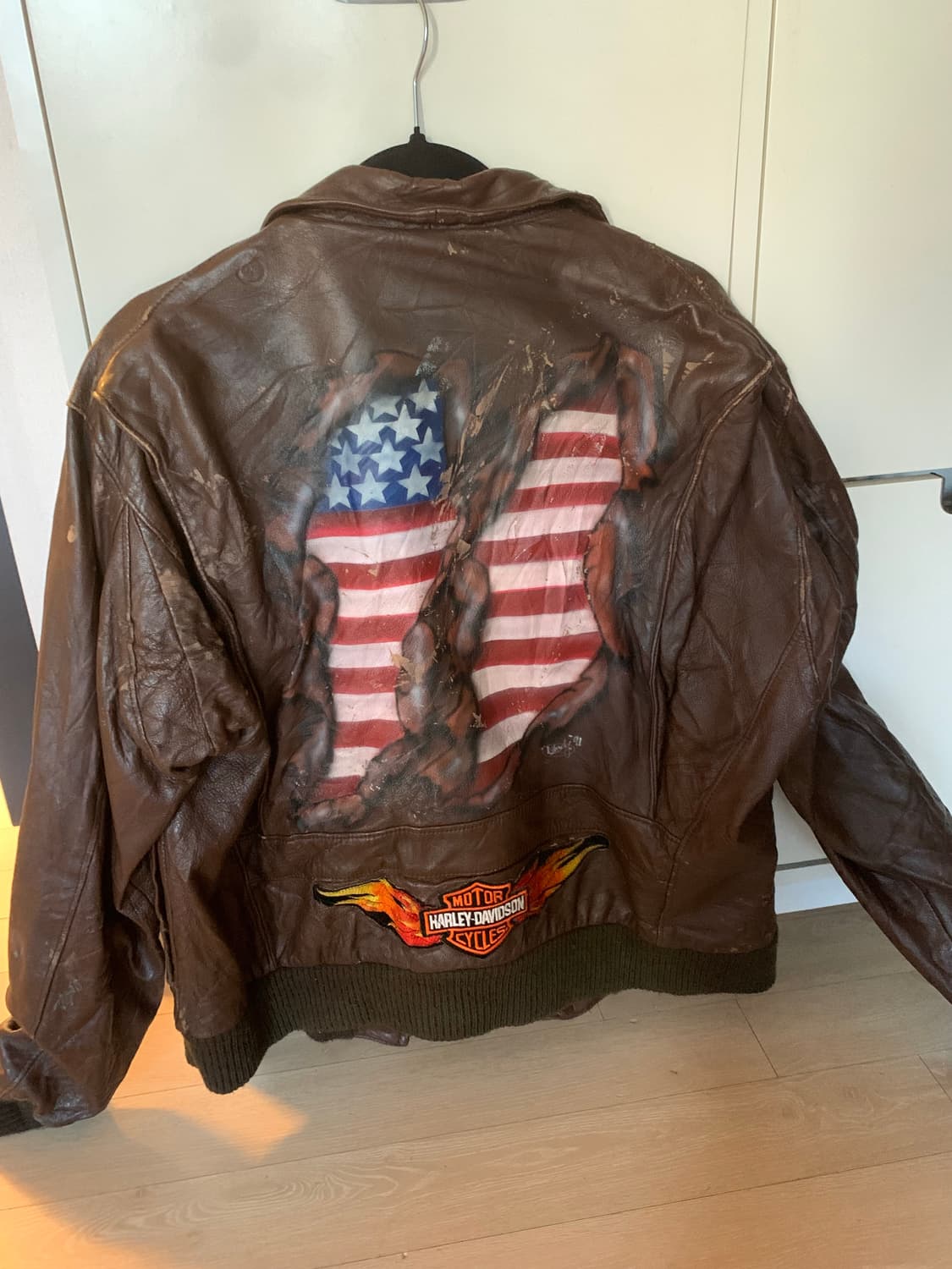 성조기 할리데이비슨 레더자켓 상품이미지1
