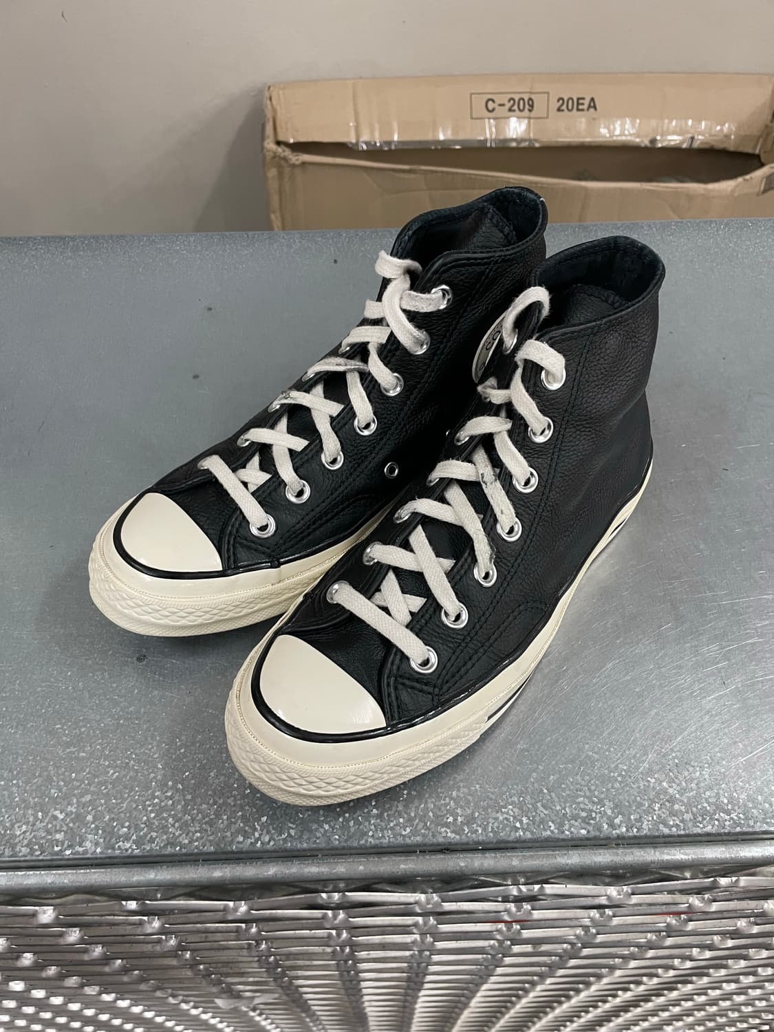 컨버스 척 70 레더 블랙 240 상품이미지2