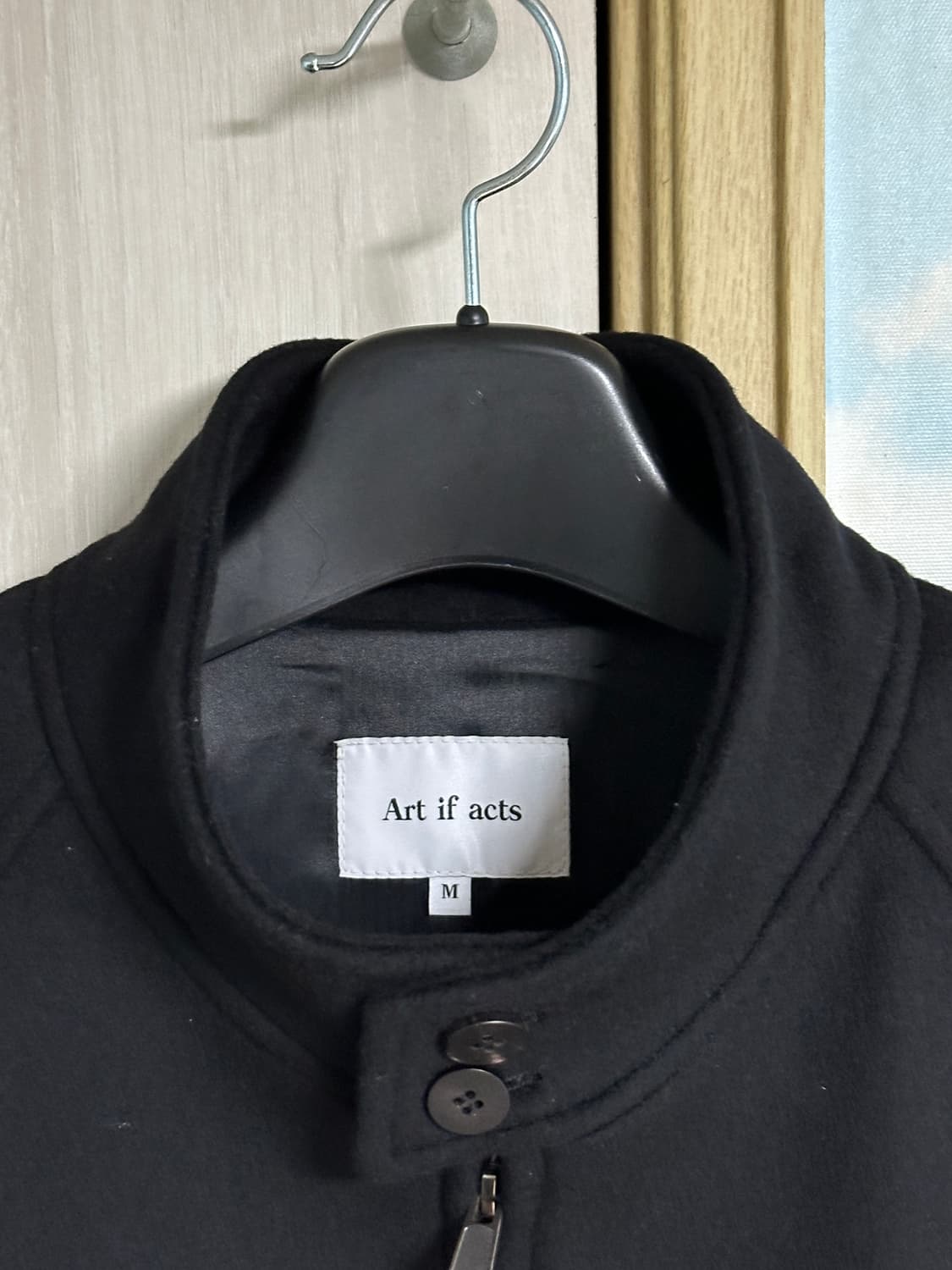 (새상품/M) 아트이프액츠 캐시미어 세인트 해링턴자켓 블랙 상품이미지3