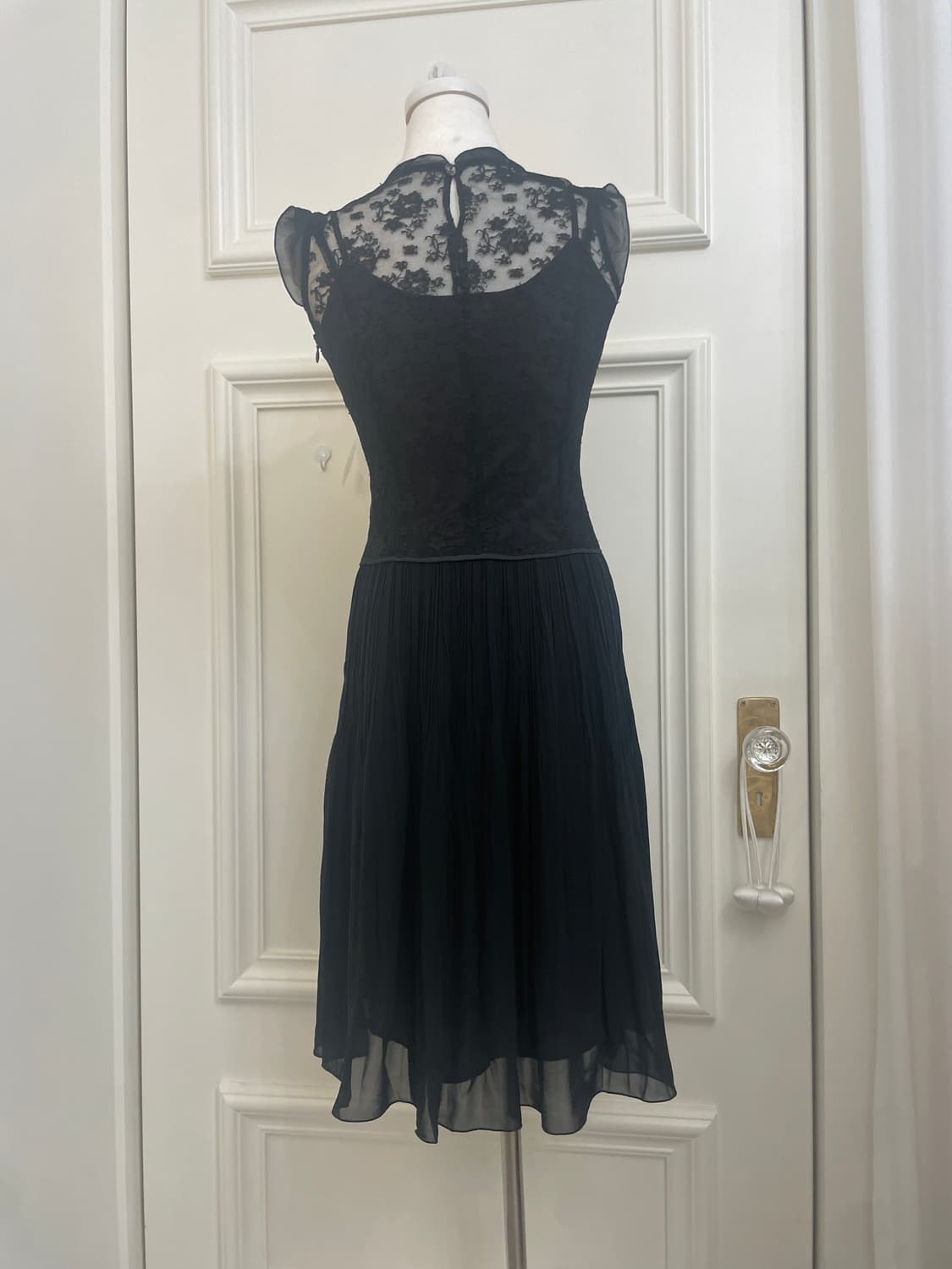 black lace shirring pleats bow opc 상품이미지3