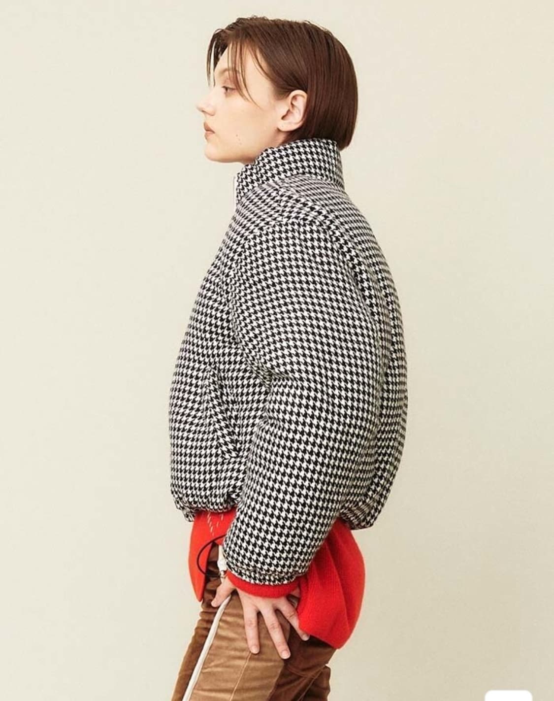 Kijun 기준 하운드투스 패턴 덕다운 패딩 M사이즈 상품이미지2