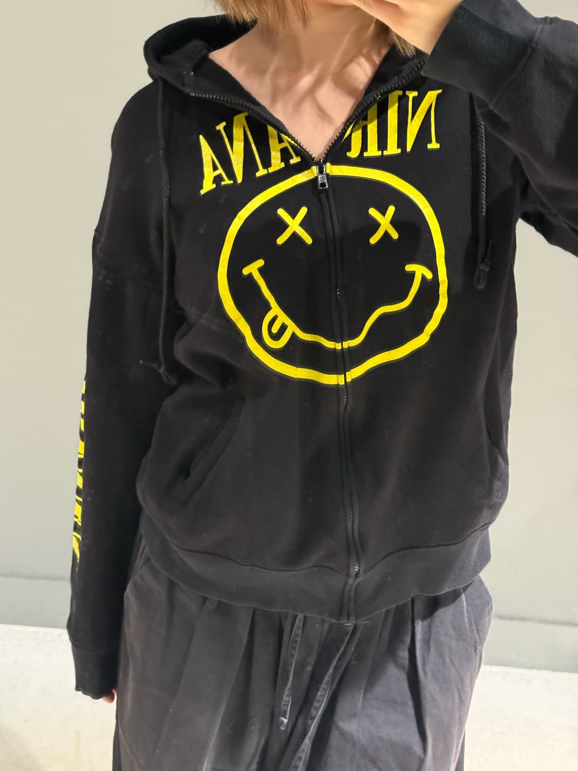 Nirvana printing hood zip-up 상품이미지4