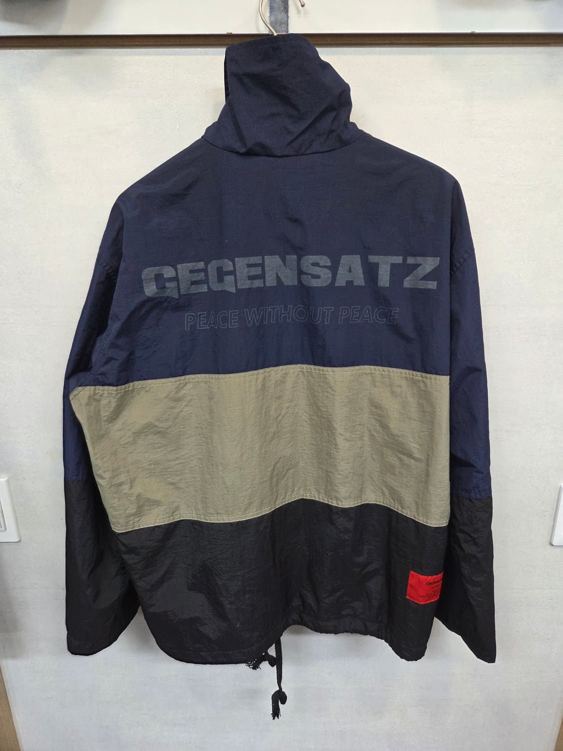 오베르 레터링 배색 방풍 밀리터리 자켓 대략 xxl 상품이미지2