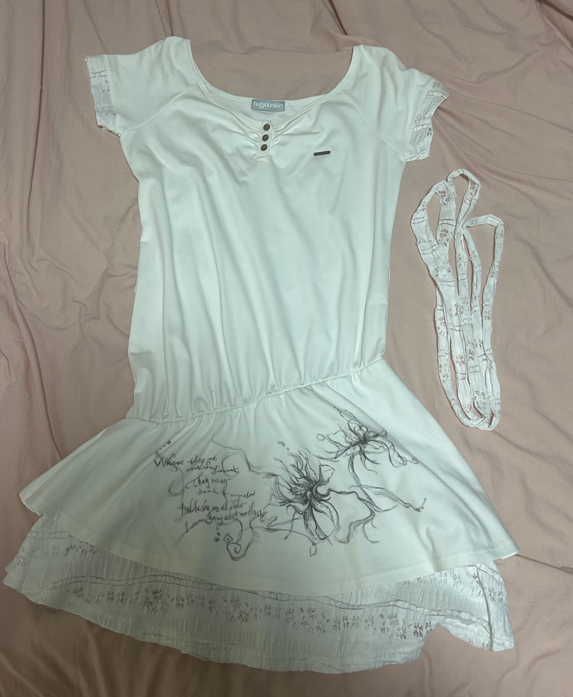 허그유어스킨 Fairy henry neck dress (white) 상품이미지2