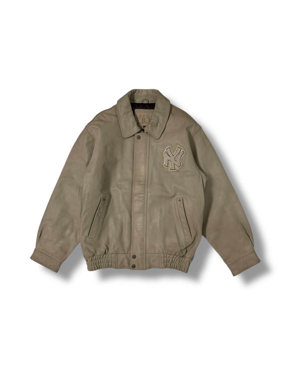 90‘s WWS 엠엘비 뉴욕 양키스 소가죽 자켓 상품이미지1