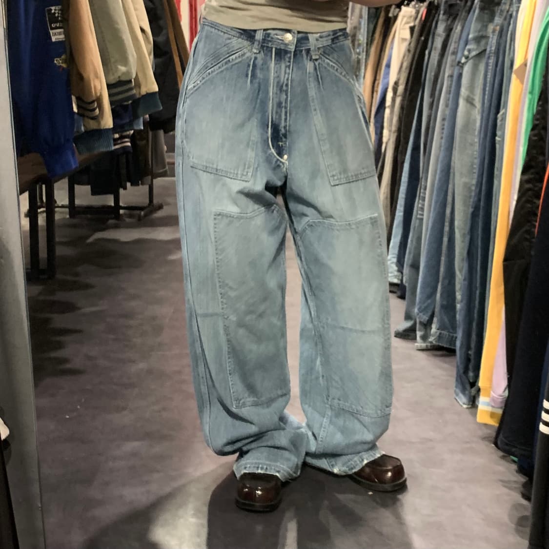 [IM] BXTO 브루클린 익스프레스 와이드 데님 팬츠 연청 상품이미지3