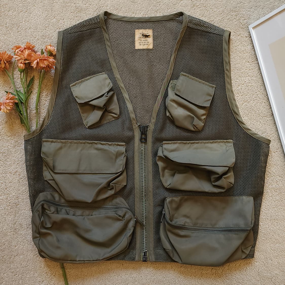 오리지널 미군 헬리콥터 조종사 에어포스 멀티포켓 메쉬 베스트 M 상품이미지1