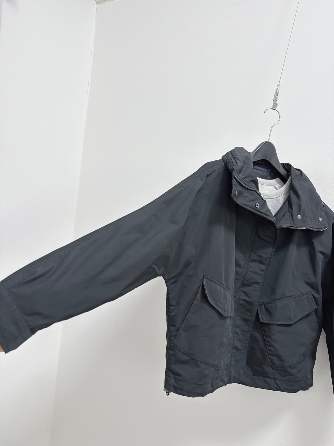 마시모두띠 블랙 간절기 하프 자켓 점퍼 상품이미지3