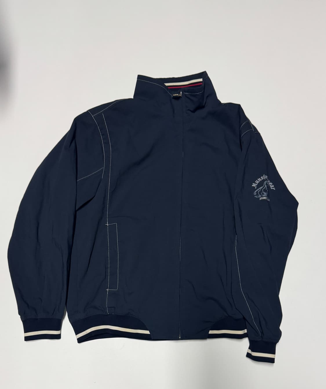 여성 일본 먼싱웨어 골프 바람막이 자켓 M 네이비 상품이미지1