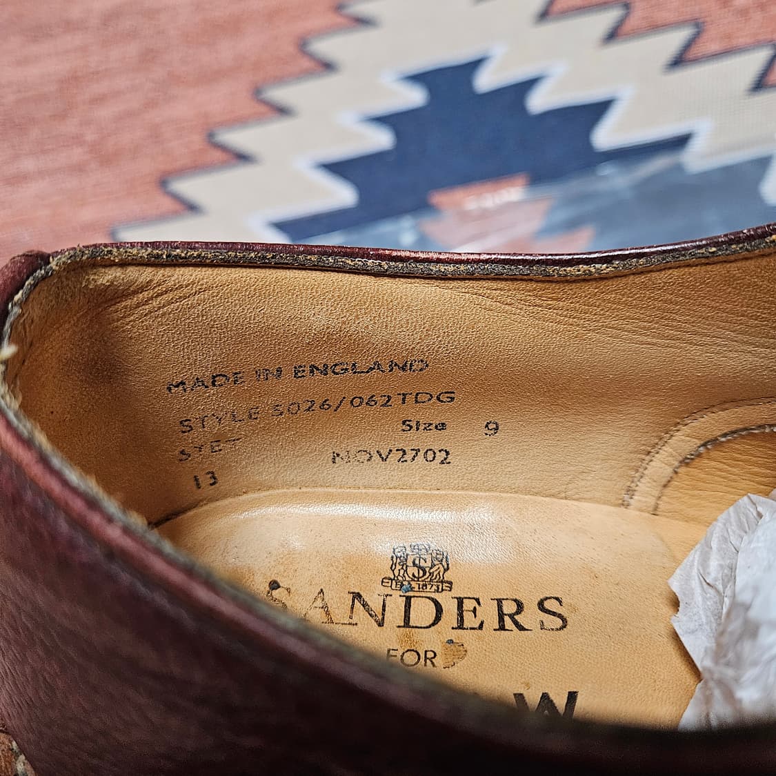 샌더스x직소 그레인 레더 더비 상품이미지7