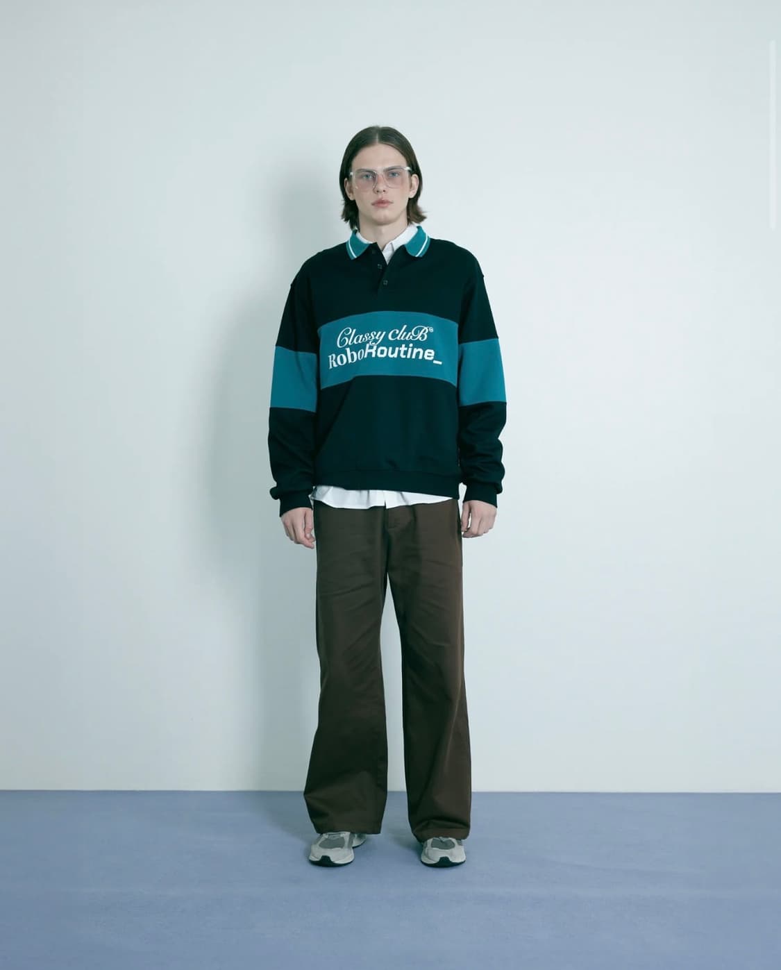 [새제품/L] Classy 폴로 스웻 셔츠 - 블랙 상품이미지2