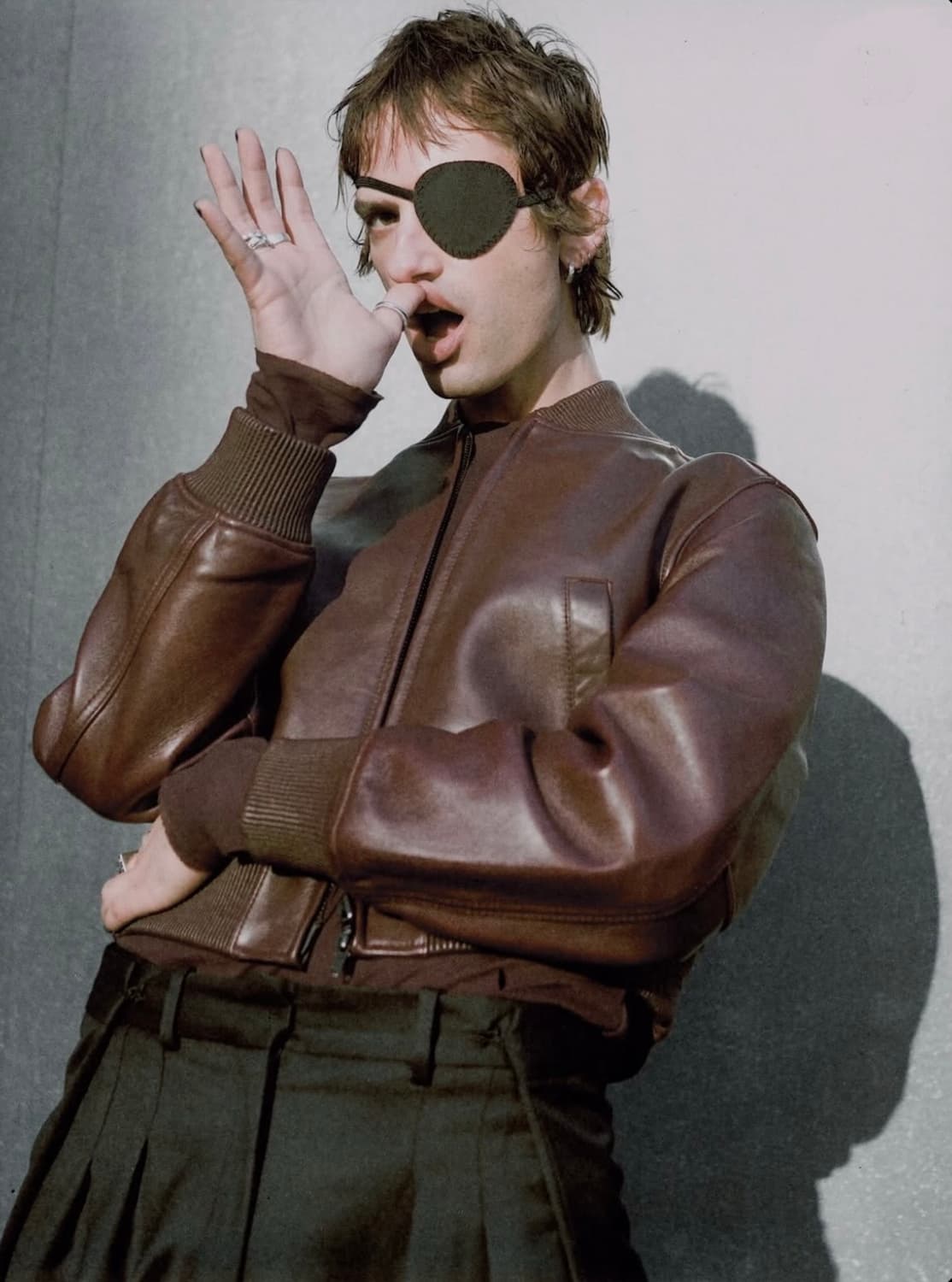 [M]H&M 에이치앤엠 스튜디오 레더 보머 레더 자켓 상품이미지4