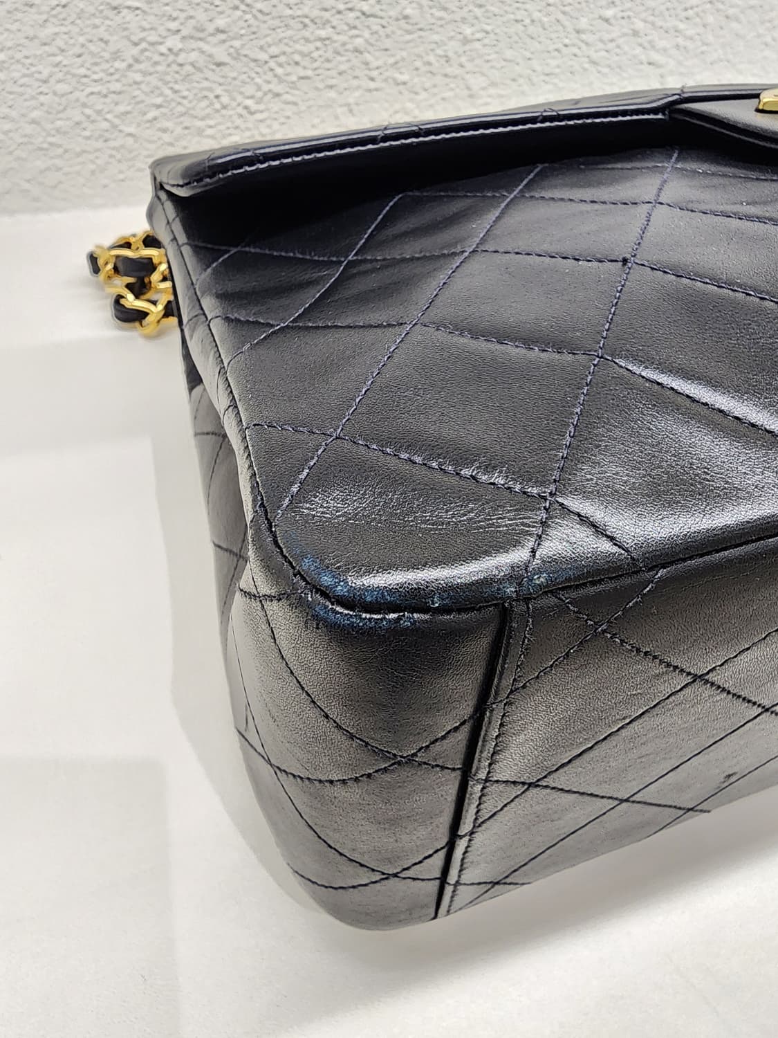 샤넬 램스킨 클래식 맥시 금장 블랙 #3 상품이미지6