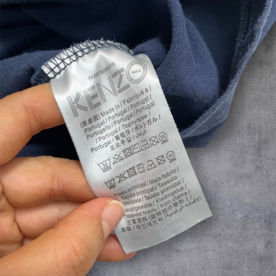 겐조 Kenzo 네이비 타이거 자수 반팔 티셔츠 XL 상품이미지3