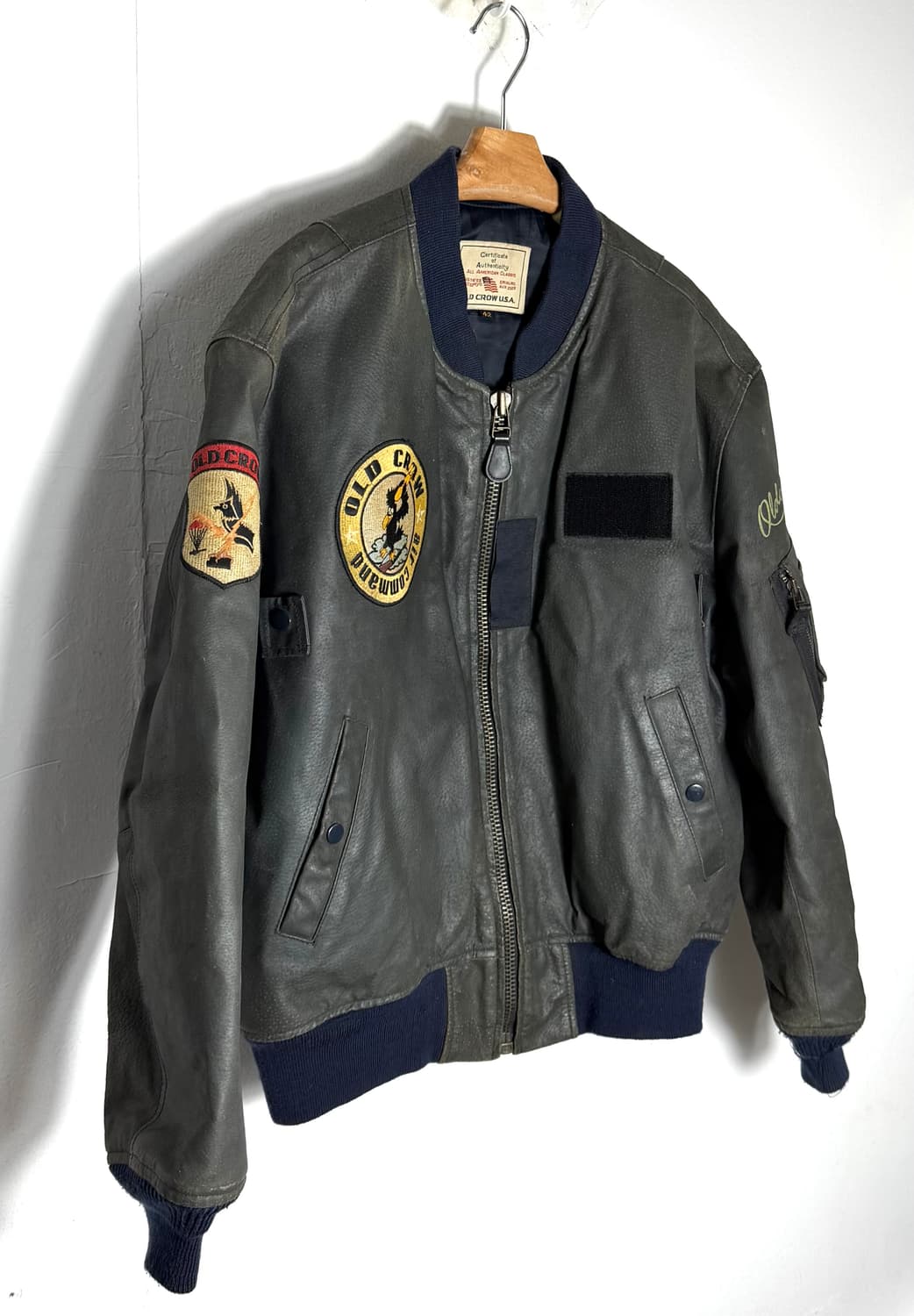 올드크로우 돈피가죽 가죽자켓 레더자켓 상품이미지1