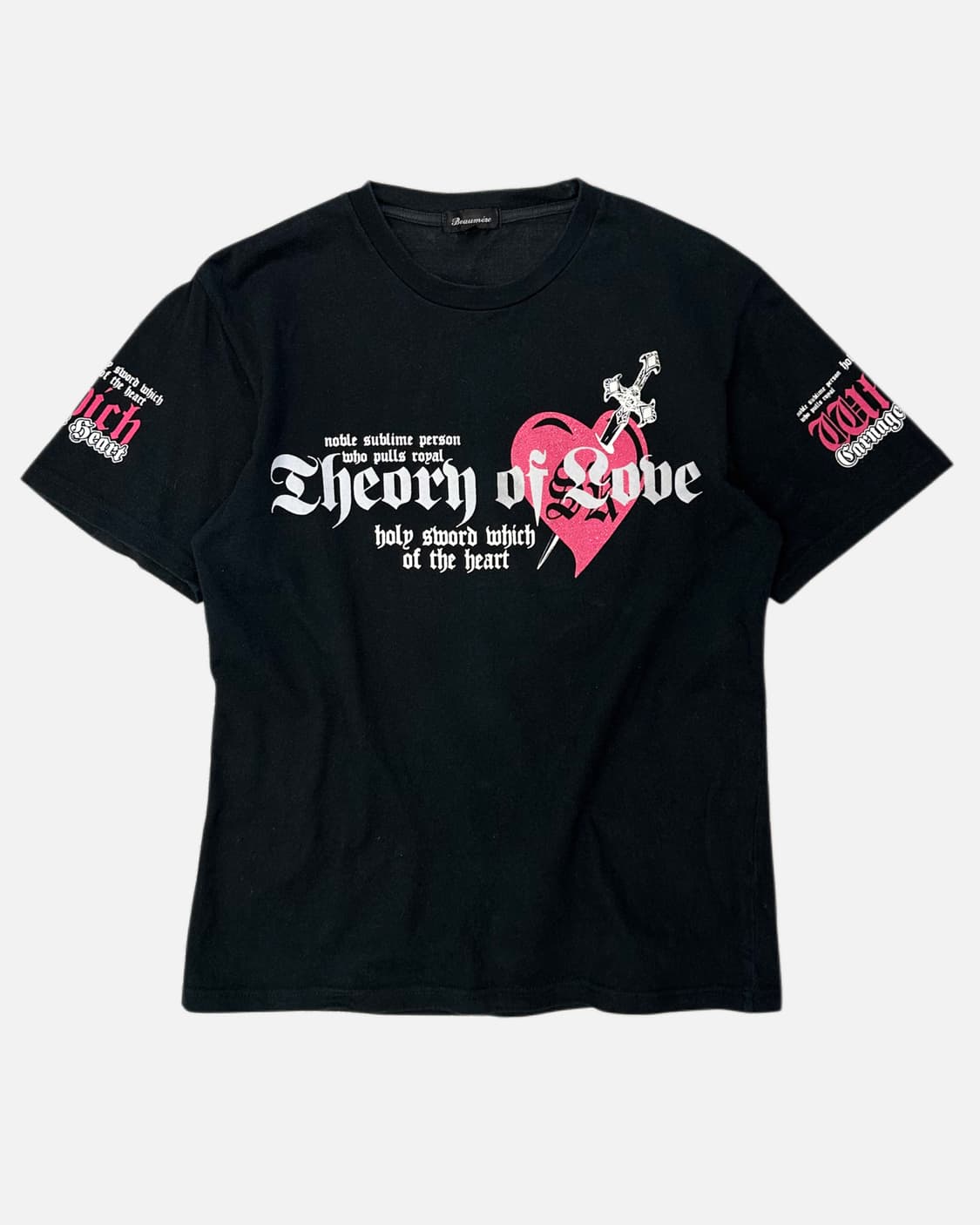 BEAUMERE heart dagger lettering t-shirt 상품이미지2