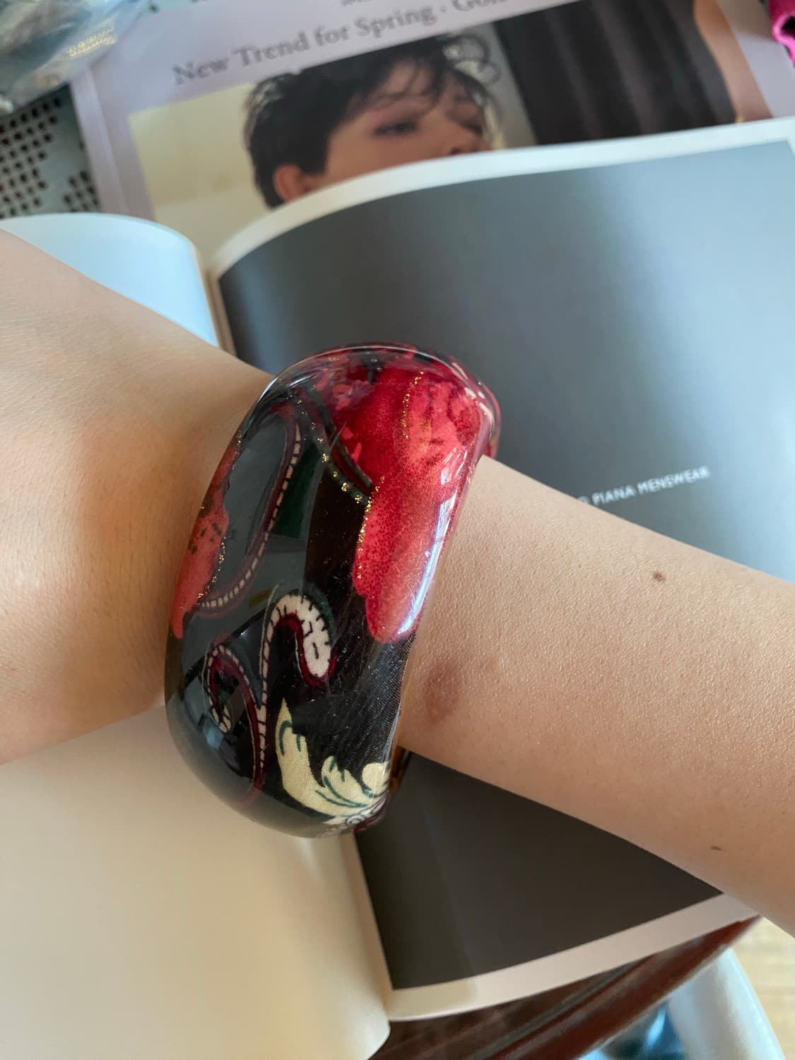 빈티지 플라워 뱅글 팔찌 상품이미지1