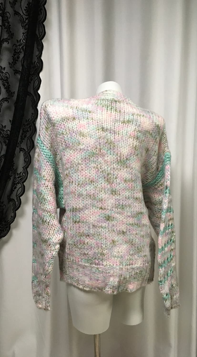 Vintage 나나 하치 하구미 모리걸 펑크 파스텔 오버핏 데미지 니트  상품이미지5