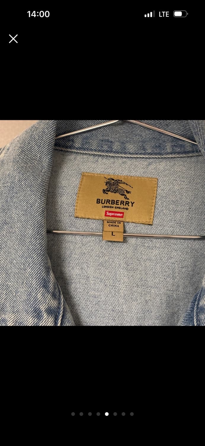Supreme x Burberry Denim Trucker Jacket 상품이미지5