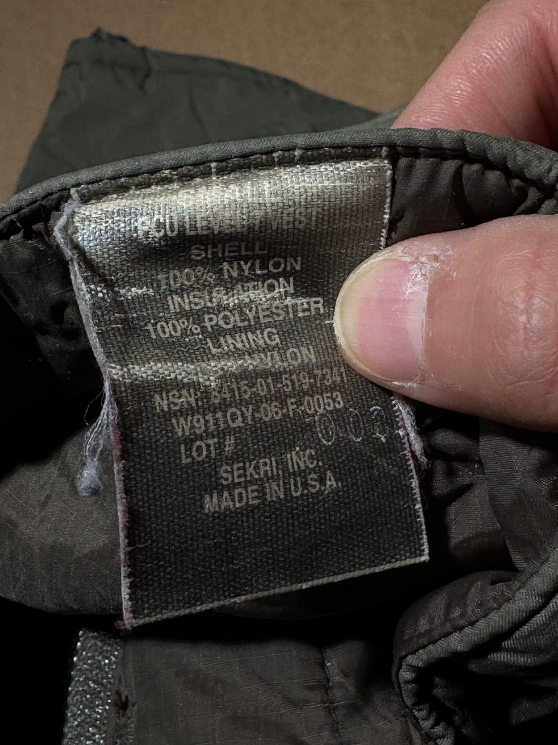 SEKRI, INC PCU Level7 프리마로프트 베스트 (S) 상품이미지3