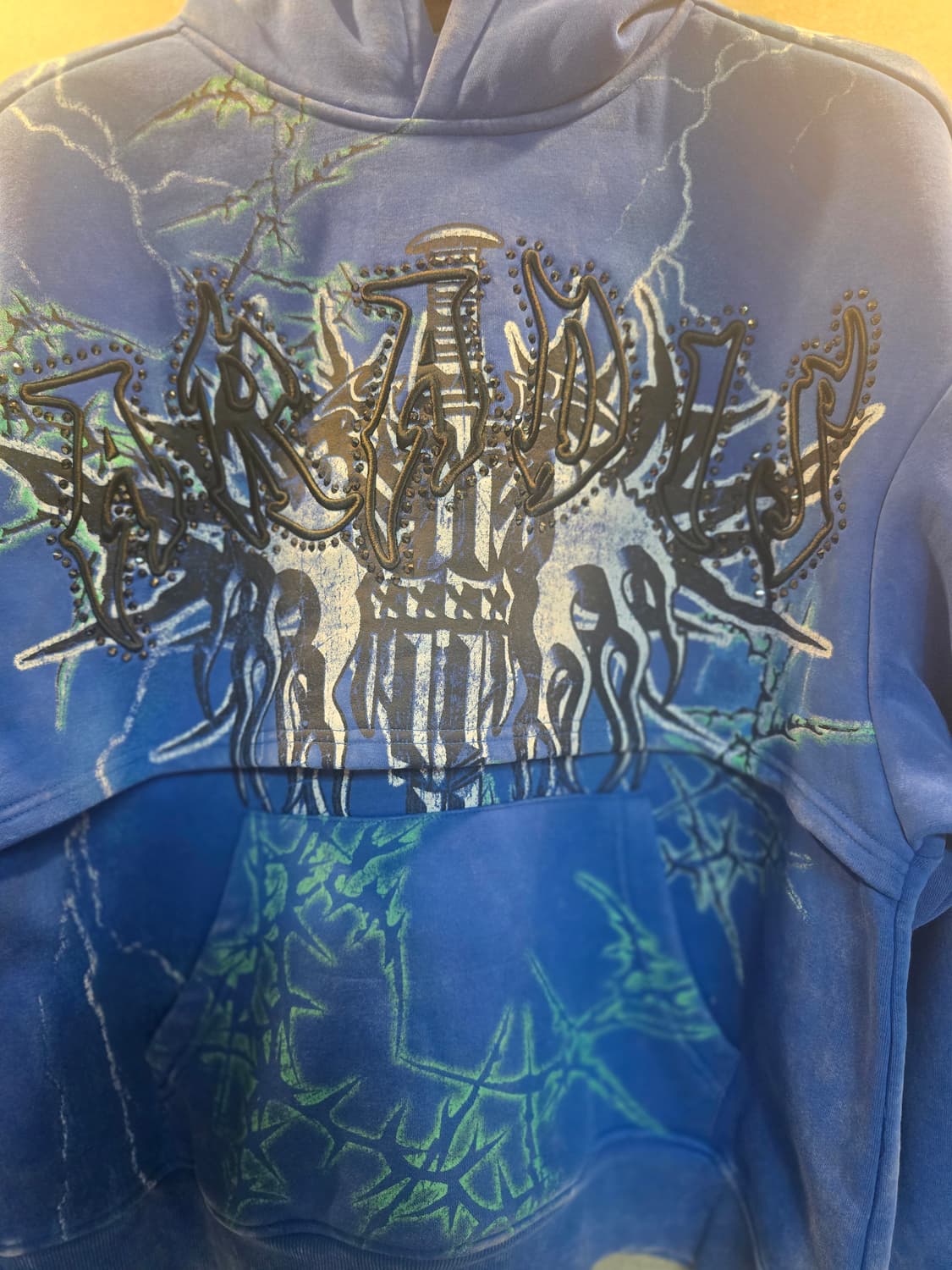 Smoke Rise. 블루 프린팅. 후드티 상품이미지2