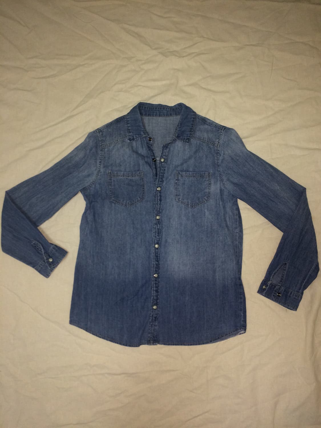 fitted denim shirt 상품이미지1