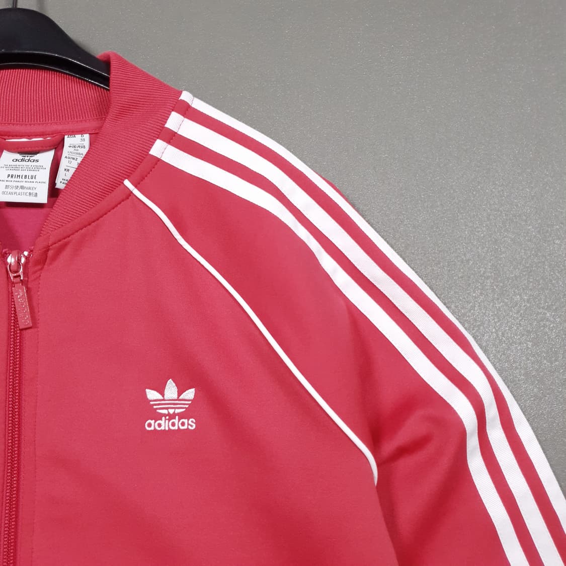 L) 아디다스 신형 유로파 파이어버드 슈퍼스타 트랙탑 져지 핫핑크 희귀 상품이미지2