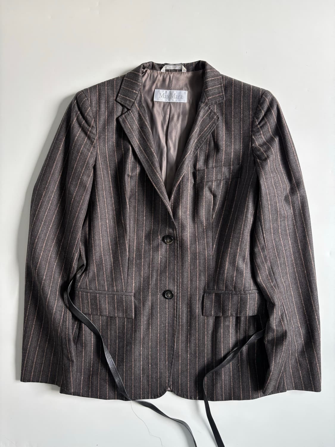 Max Mara 막스마라 차콜 스트라이프 블레이저 상품이미지6