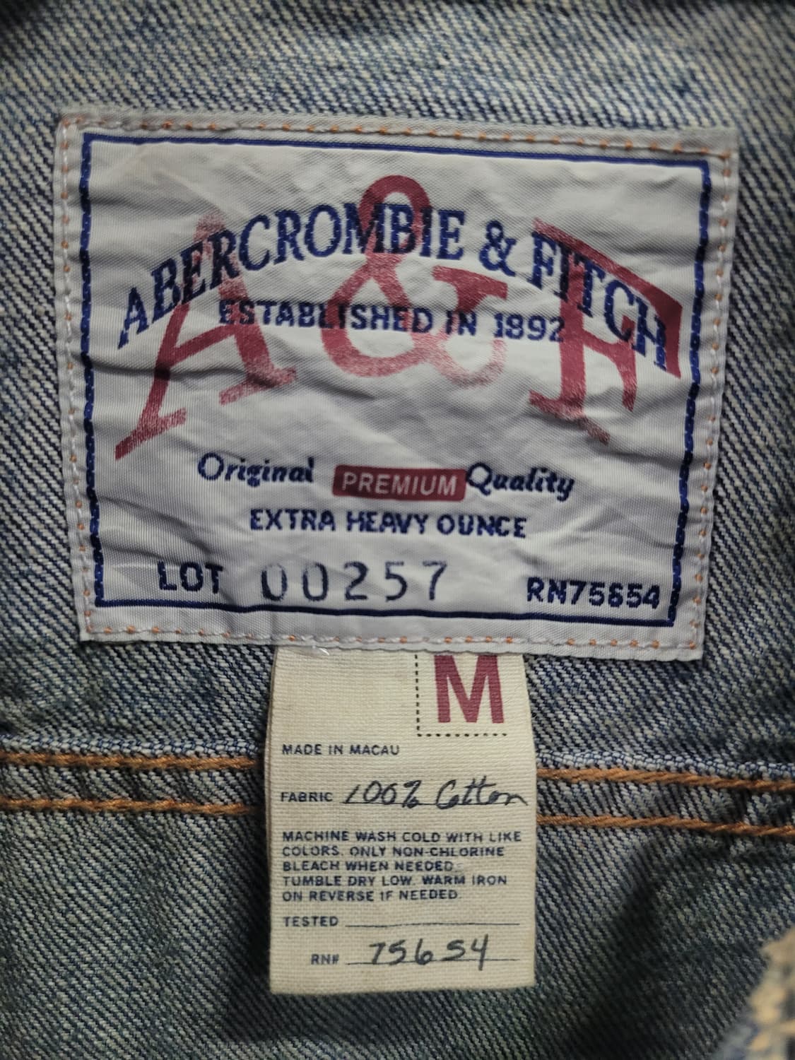 abercrombie 아베크롬비 빈티지 데님 트러커 자켓 상품이미지7