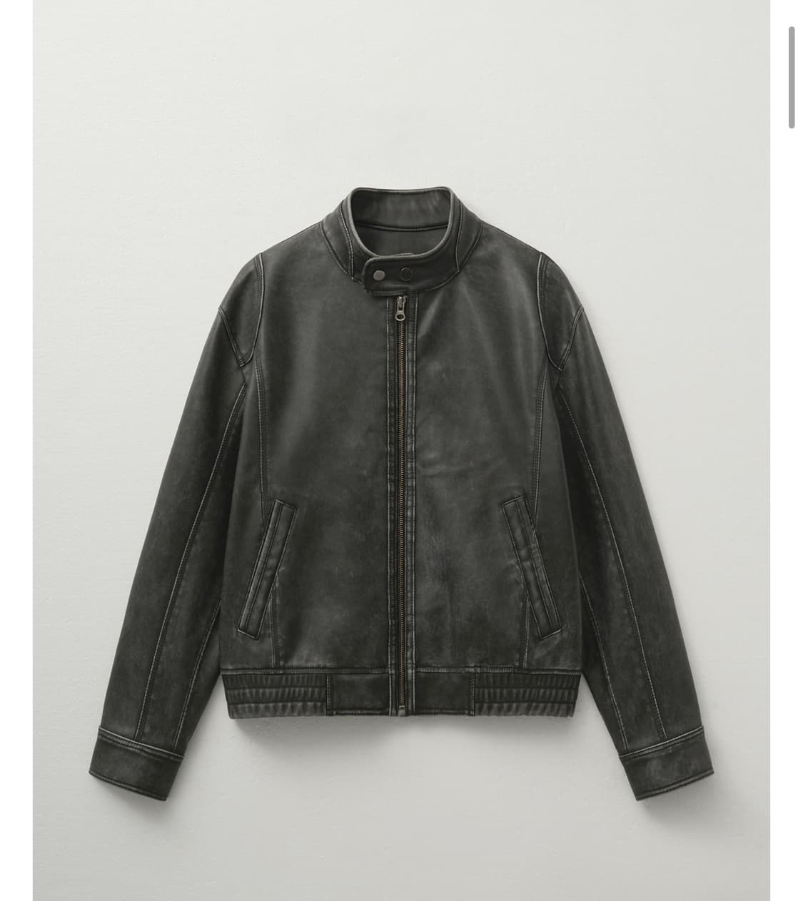 워시드 레더 블루종 점퍼 [빈티지 그레이] 당일배송 상품이미지3