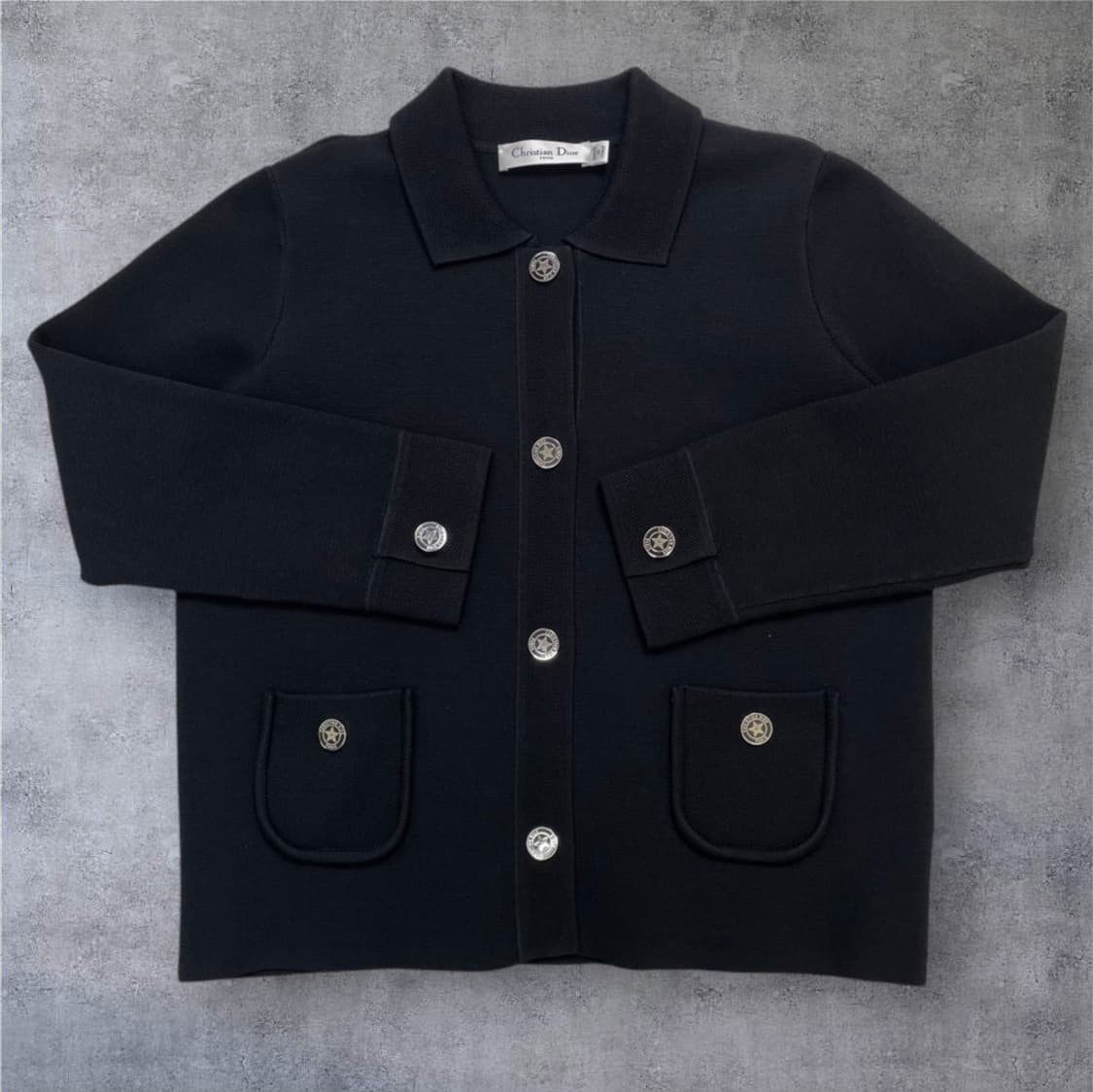디올 Christian dior 블랙 크롭 니트 자켓 38 상품이미지2