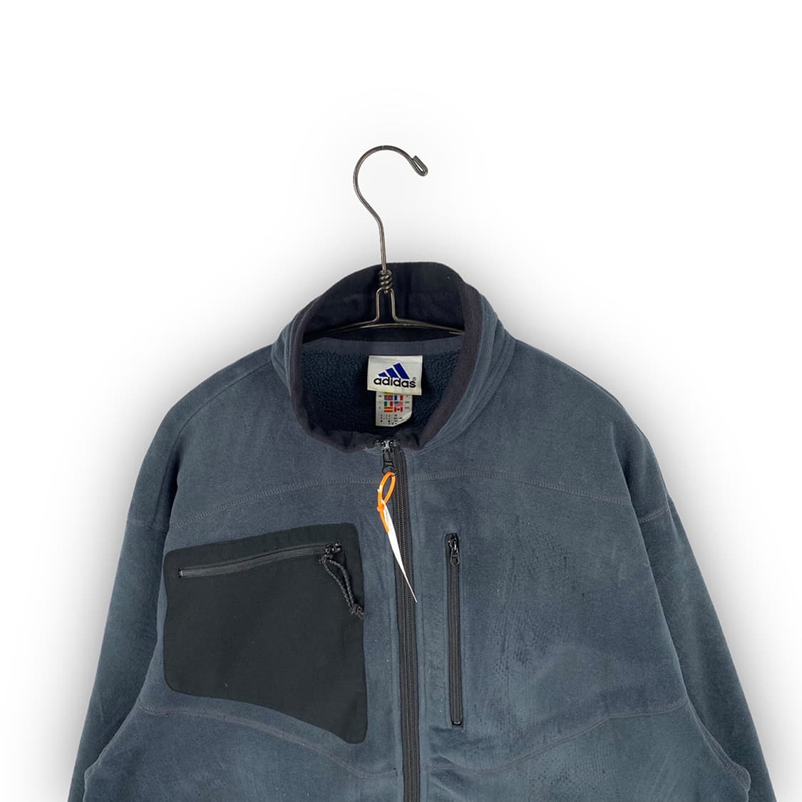 아디다스 로고 플리스 집업 자켓 상품이미지3